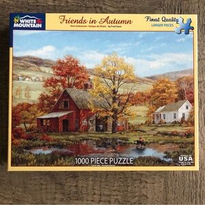 White Mountain “Friends in Autumn” Barn Puzzle - 1000 Pieces